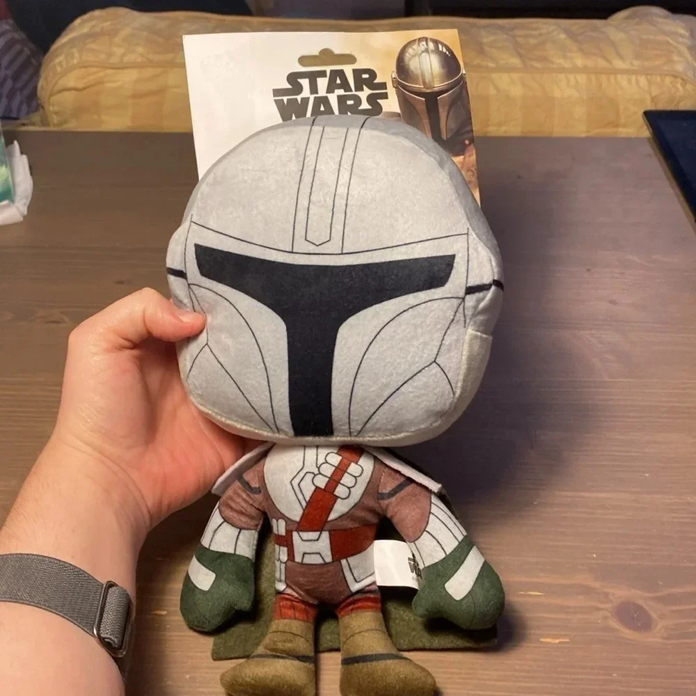 Star Wars The Mandalorian Plush Squeaky Dog Toy Mando Disney NWT